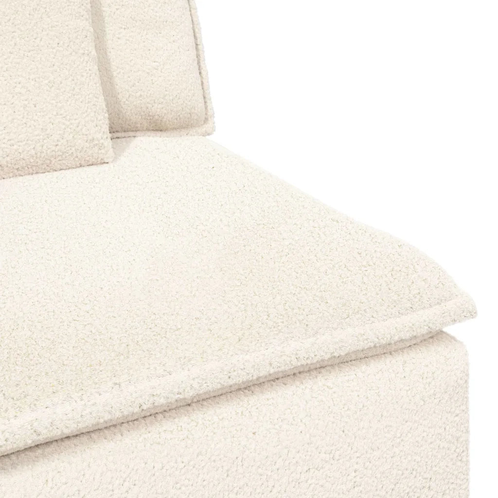 Divano Modulare con Cuscini Crema 3321115