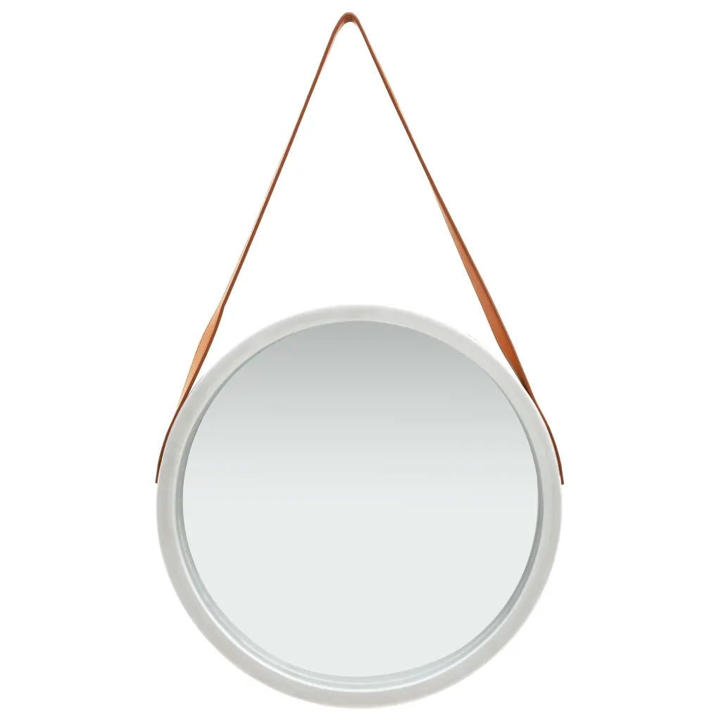 Specchio da Parete | Specchio decorativo con Cinghia 50 cm Argento