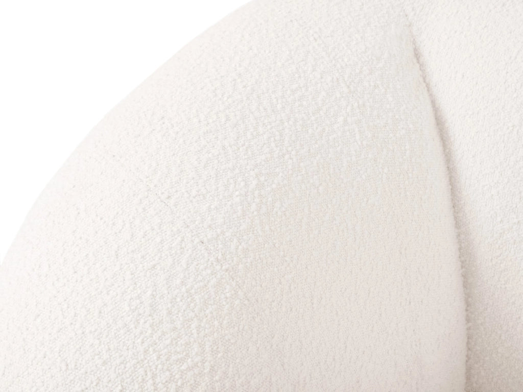 Cosmopolitan Design - Divano "Essen" 2 posti in bouclé bianco 
