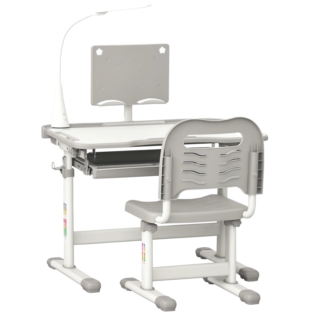 Scrivania per Bambini con Sedia ¨C zephmum ¨C Grigio