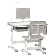 Scrivania per Bambini con Sedia ¨C zephmum ¨C Grigio