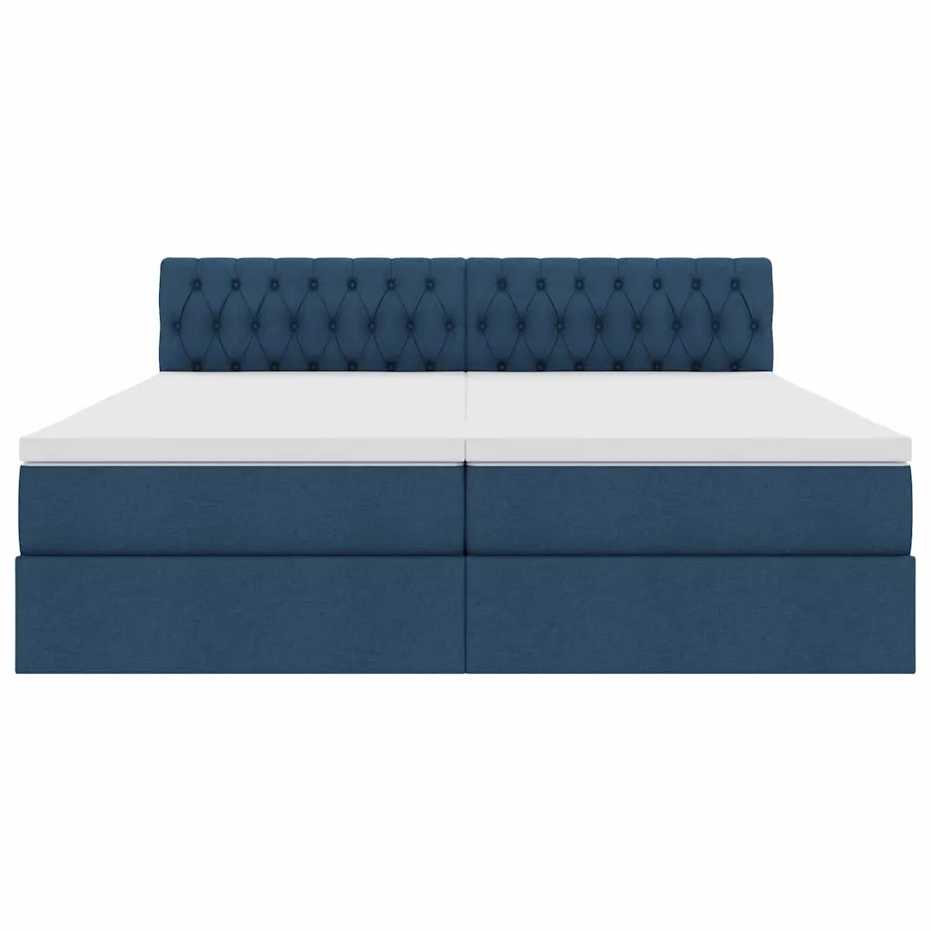 Letto con Contenitore Blu 180 x 200 cm Pelle Sintetica 3370942