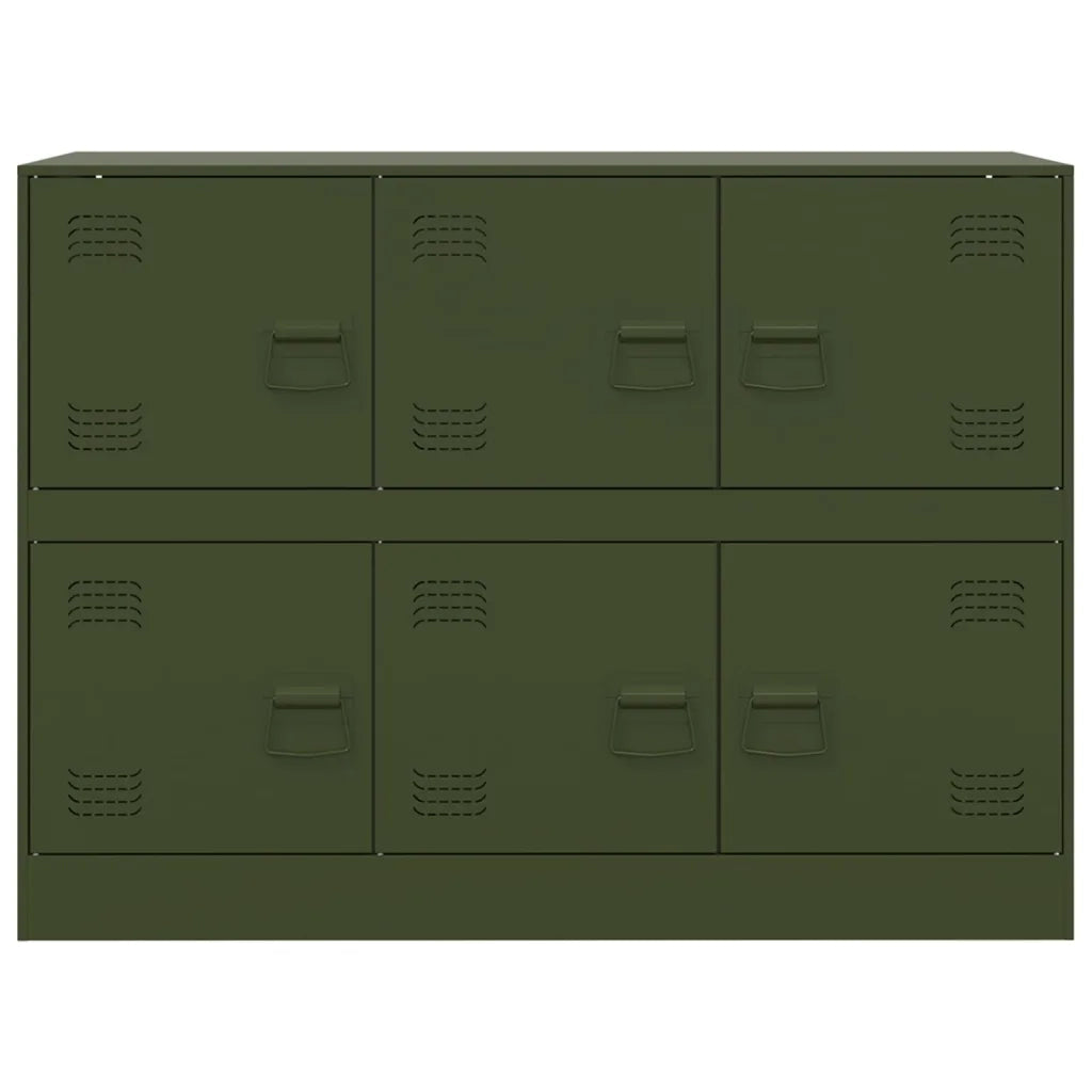 Credenza Verde Oliva 99x39x73 cm in Acciaio