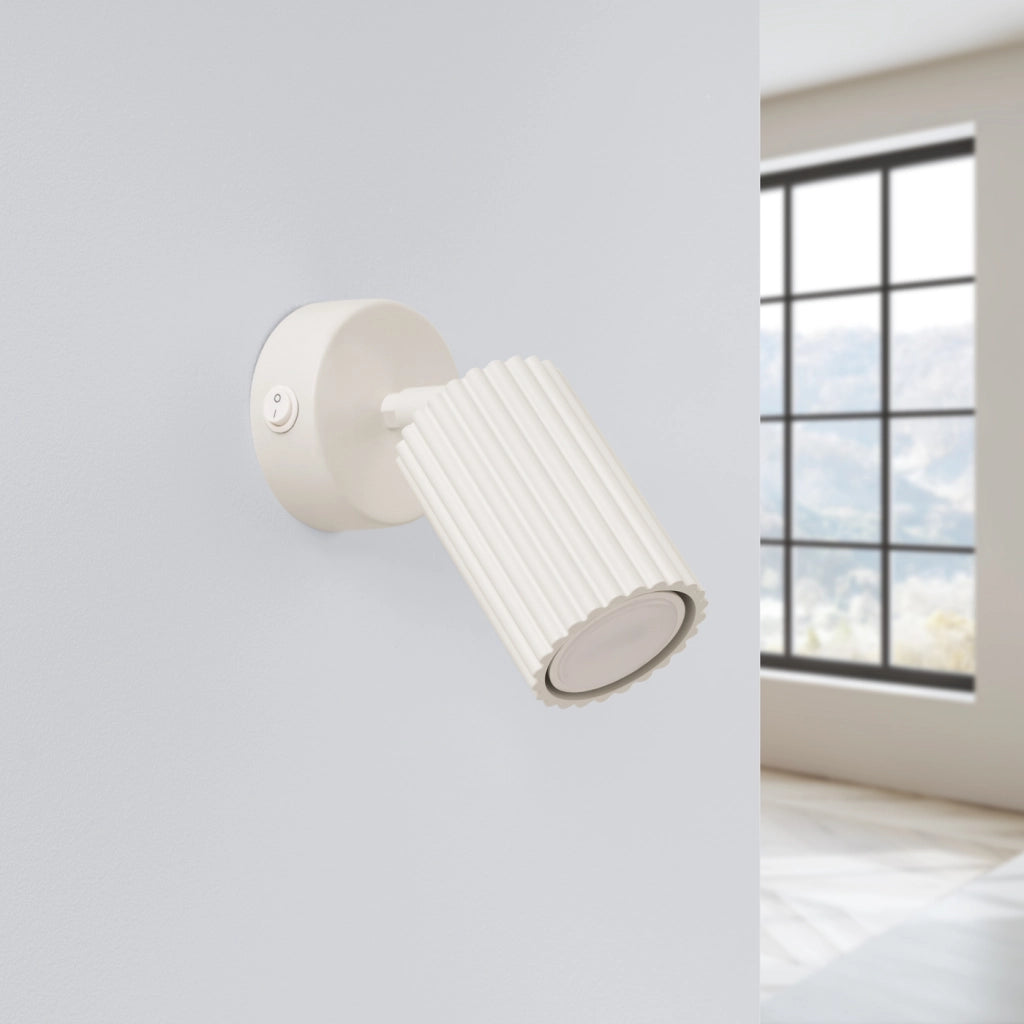 Lampada da parete KARBON beige con interruttore