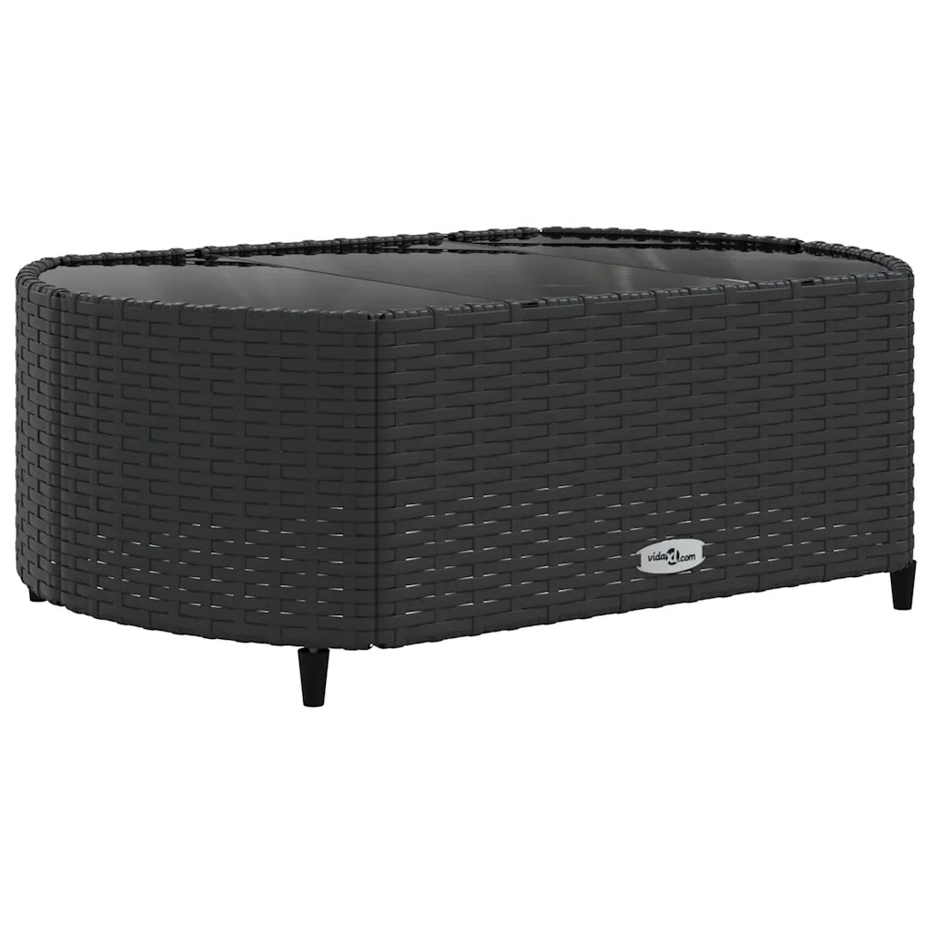 Set Divano da Giardino 6 pz con Cuscini Nero in Polyrattan