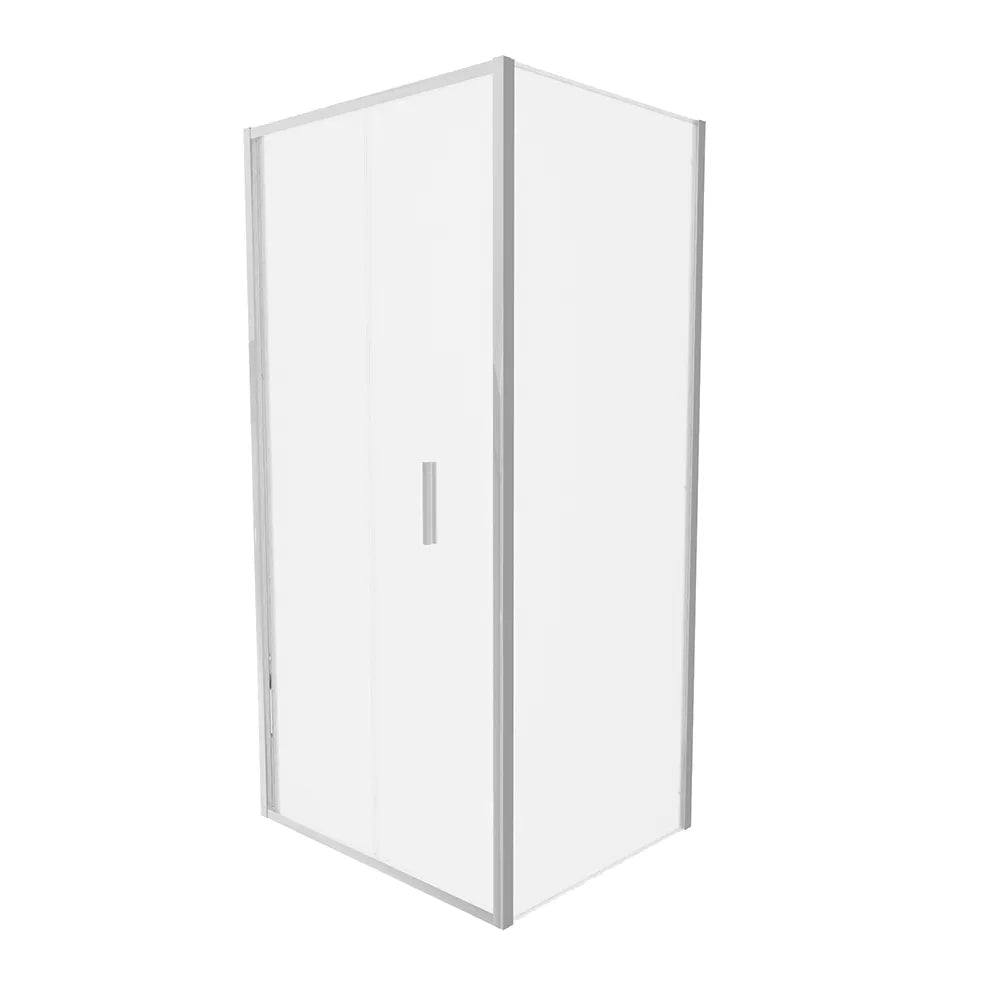 Box doccia slim 70x90cm con porta a libro e parete fissa profili cromati e vetro 6mm opaco h190| Portofino