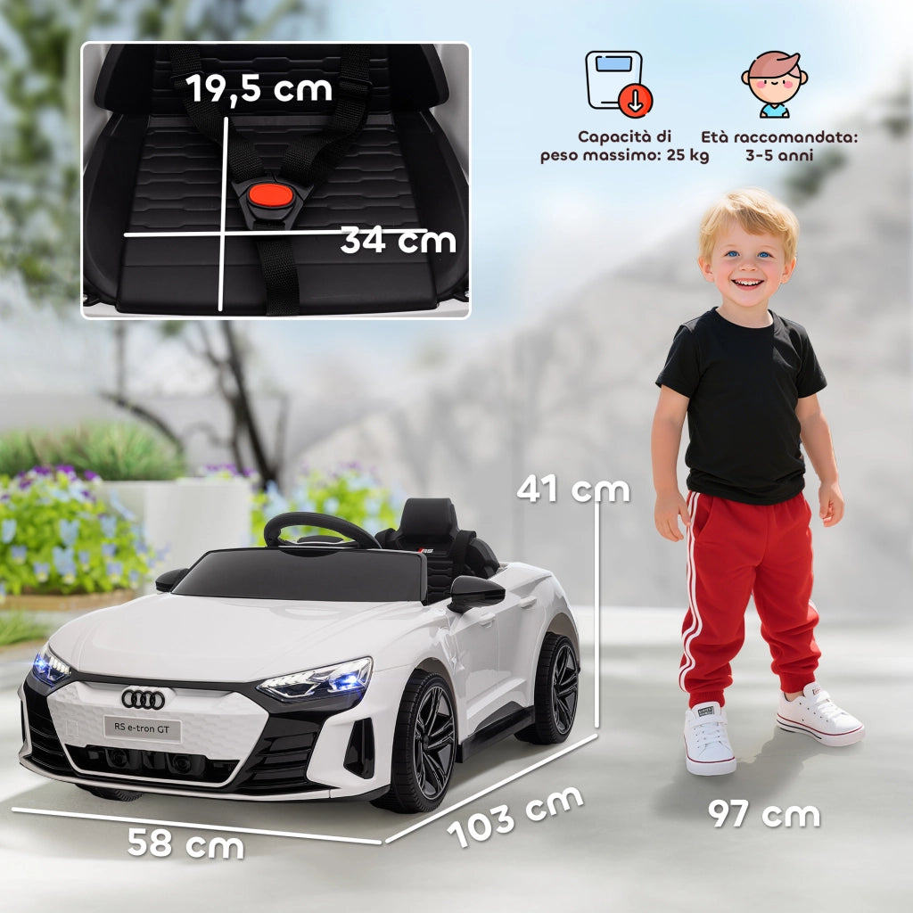 Auto Bambini Telecomando ¨C Minimal ¨C Bianco e Nero 103x58x41 cm