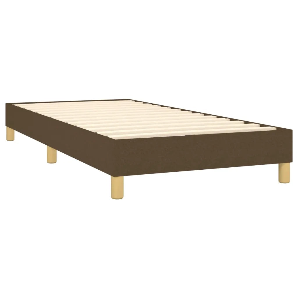 Giroletto a Molle con Materasso Marrone Scuro 90x200 cm Tessuto 3140828
