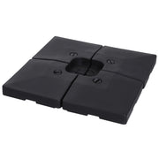 4 Pesi per Ombrellone con Sacca ¨C Minimal ¨C Nero 51x51x12 cm