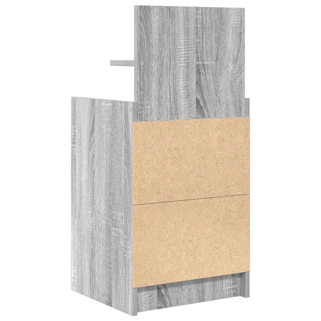 Comodino con 2 Cassetti Grigio Sonoma 38x34x80 cm 861365