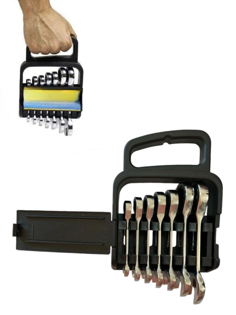 Set 7 chiavi combinate corte a cricchetto 8, 10, 11, 13, 14, 17 e 19mm 702-B