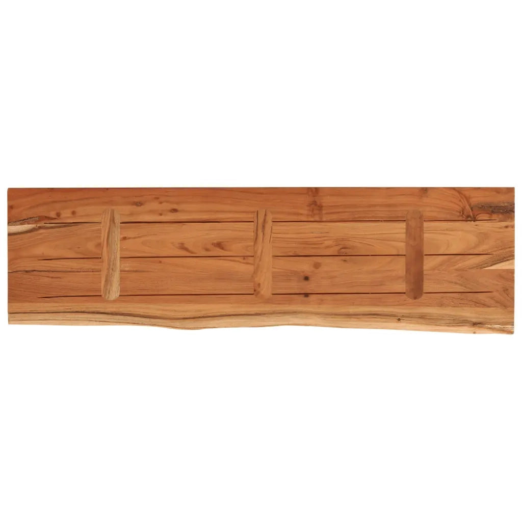 Piano Tavolo 120x40x2,5 cm Rettangolare Legno Acacia Bordi Vivi 370254