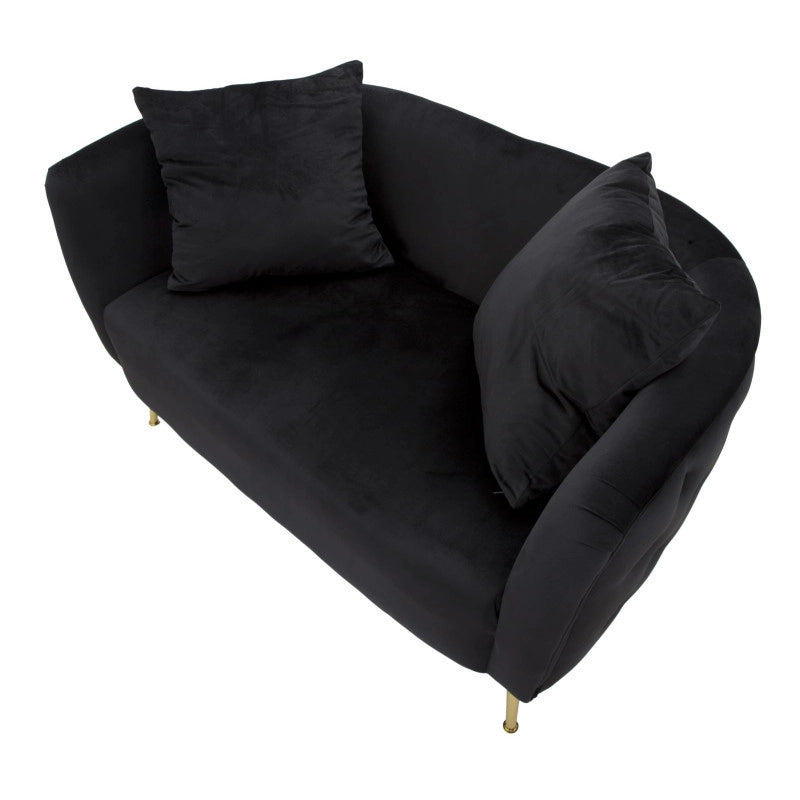 Divanetto Bucarest Nero cm 127x74x71