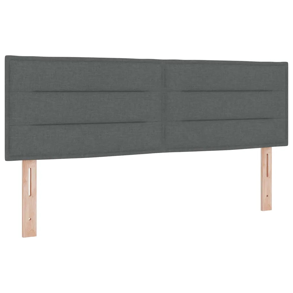 Letto a molle con cuscino Grigio scuro 140 x 200 cm Tessuto 3338847