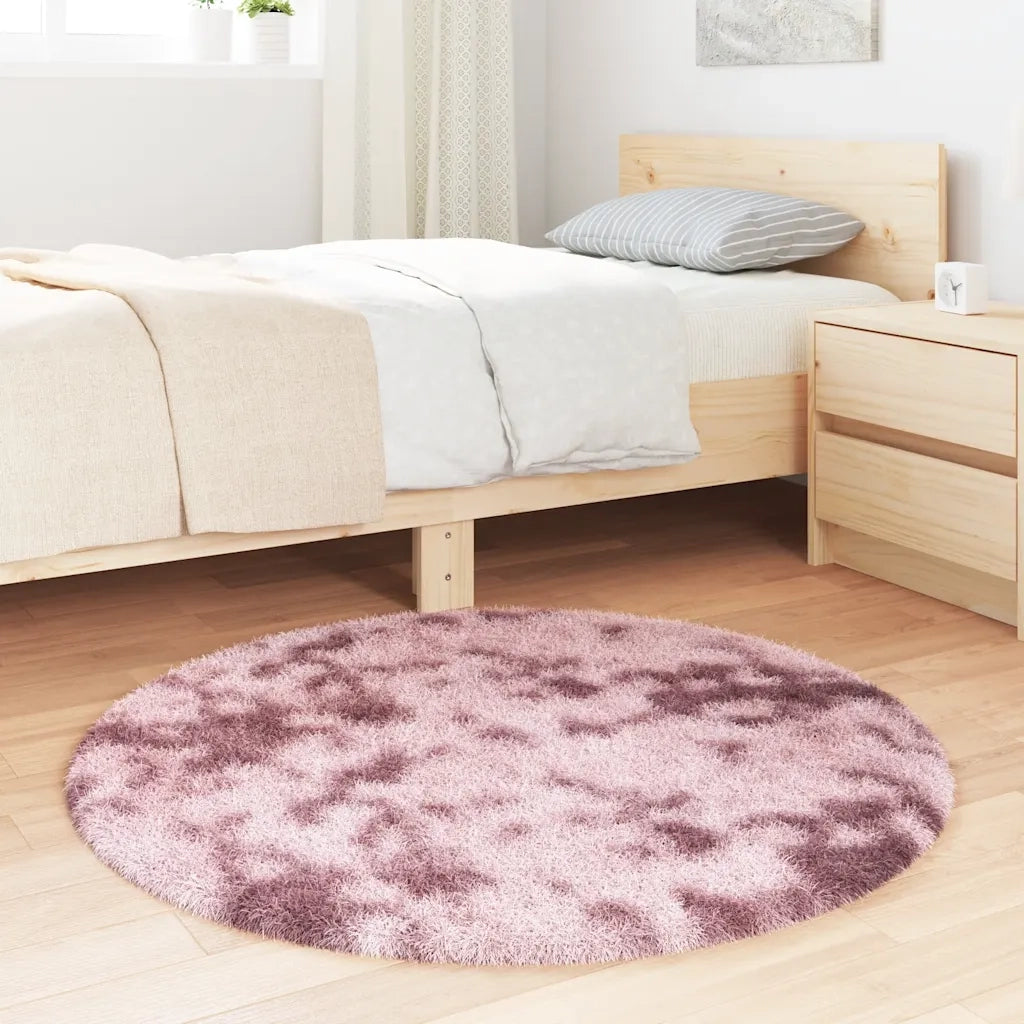 Tappeto del soggiorno | Tappeto Shaggy a Pelo Lungo NAVARRA Rosa Antico 100x100cm