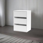 Cassettiera 3 cassetti colore bianco Smart ST2 50.8x39.6x71.3H