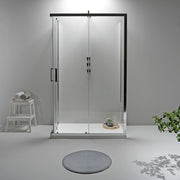 Box Doccia Elite Tre Lati 80x120x80 Cm Scorrevole Trasparente