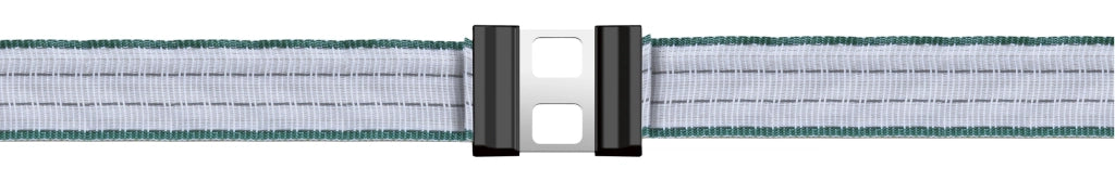 CONNETTORE PER FETTUCCIA LITZCLIP ACCIAIO INOX h. mm. 20 (bl. 5 pz.)