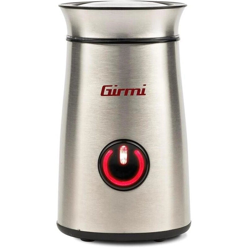 GIRMI MACINACAFFE 150 W CORPO INOX CAPACITÀ 50GR MACINA SPEZIE E CAFFÈ LAME INOX PULSANTE RETRO-ILLUMINATO + AVVOLGICAVO