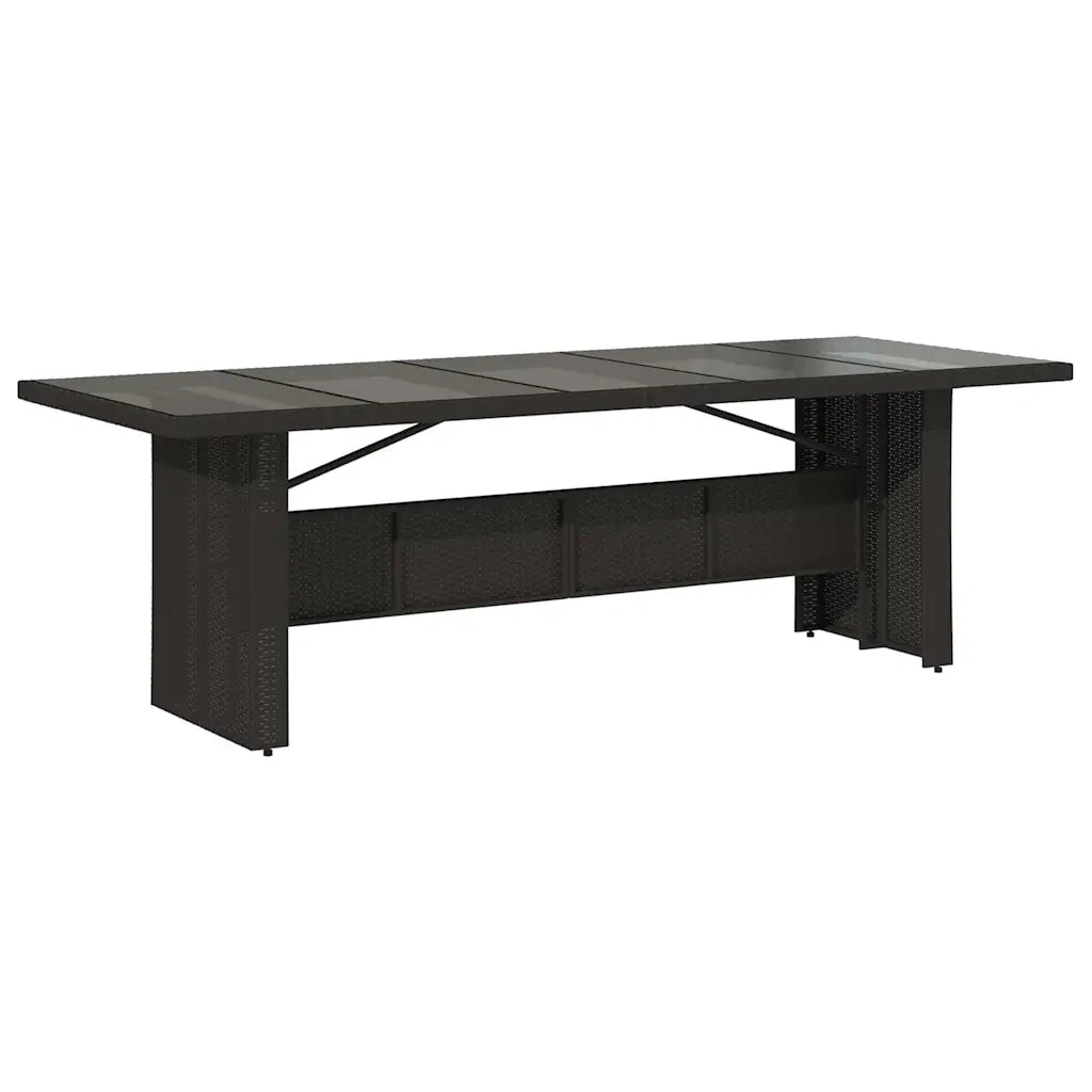 Set da Pranzo per Giardino 11 pcs Nero polyrattan 3365417