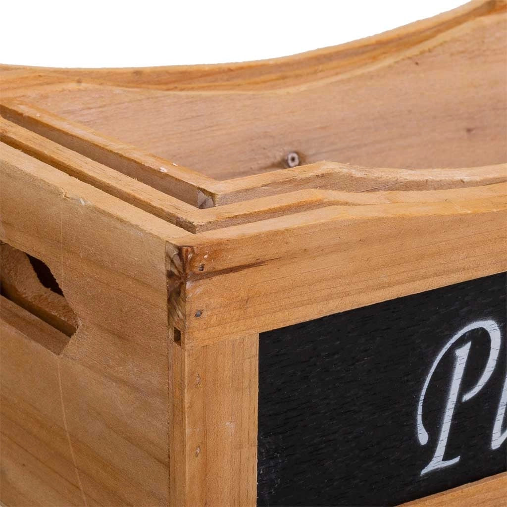 Set di 3 scatole in legno marrone