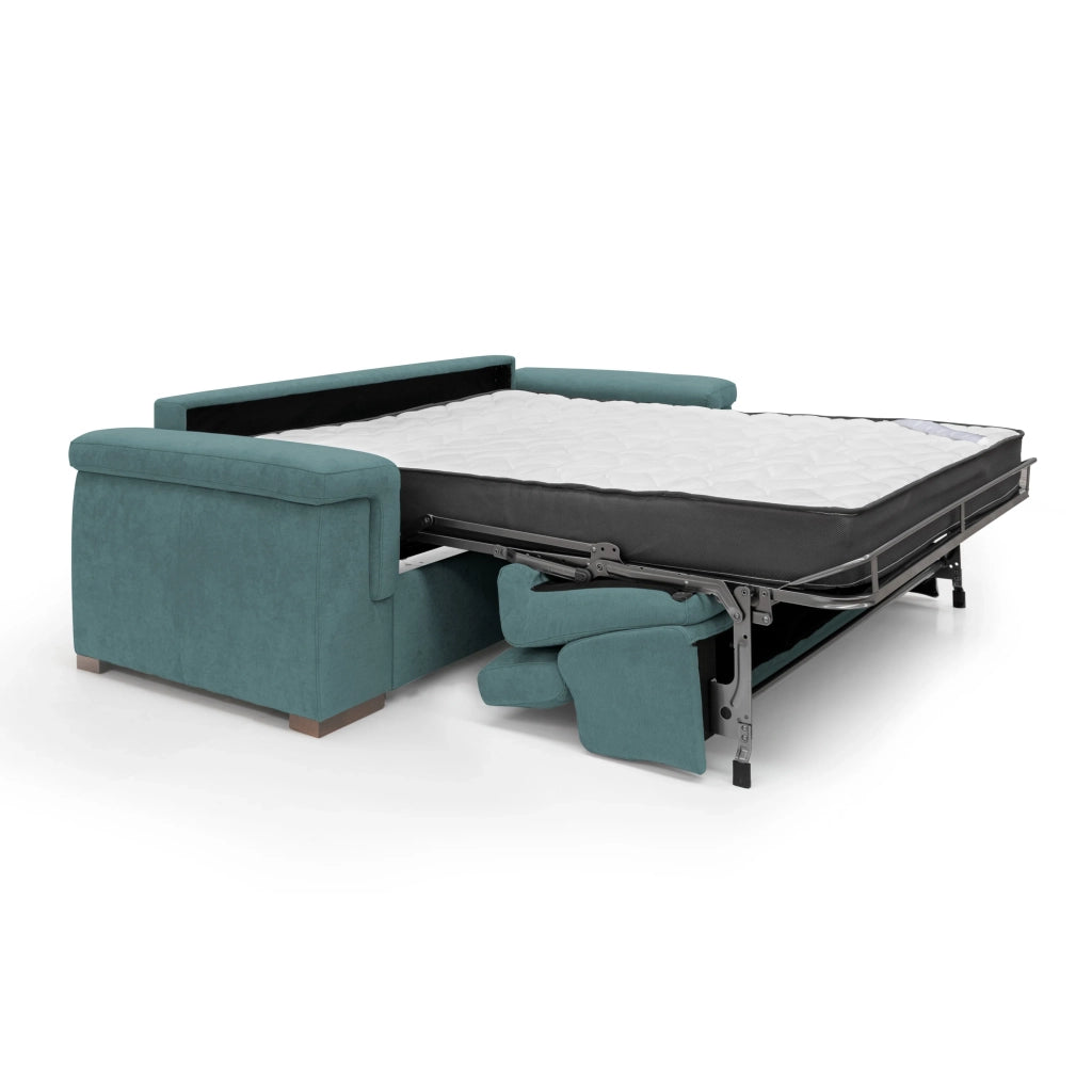 Giunone Divano letto mat. H18 200 cm (mat. 120x197 cm) petrolio