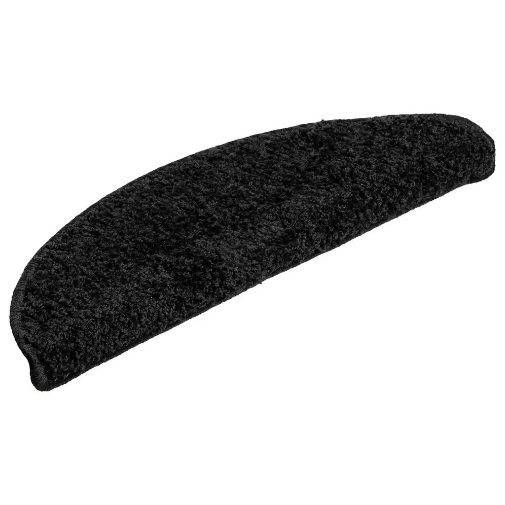 Tappetini per scale 20 pz 56x17x3 cm Nero Semicircolari 3365838