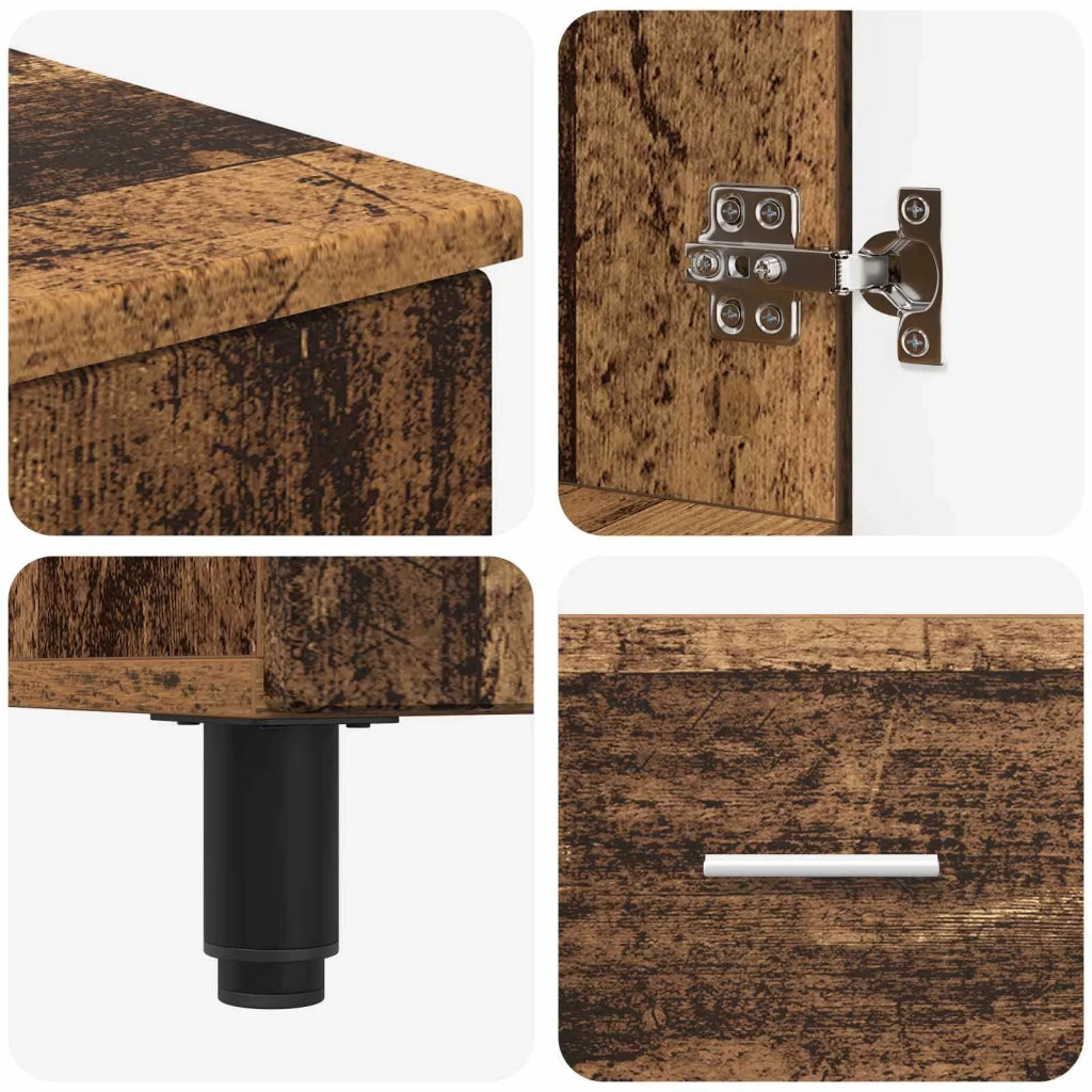 Mobiletto da bagno Legno antico 60 x 35 x 60 cm 889413