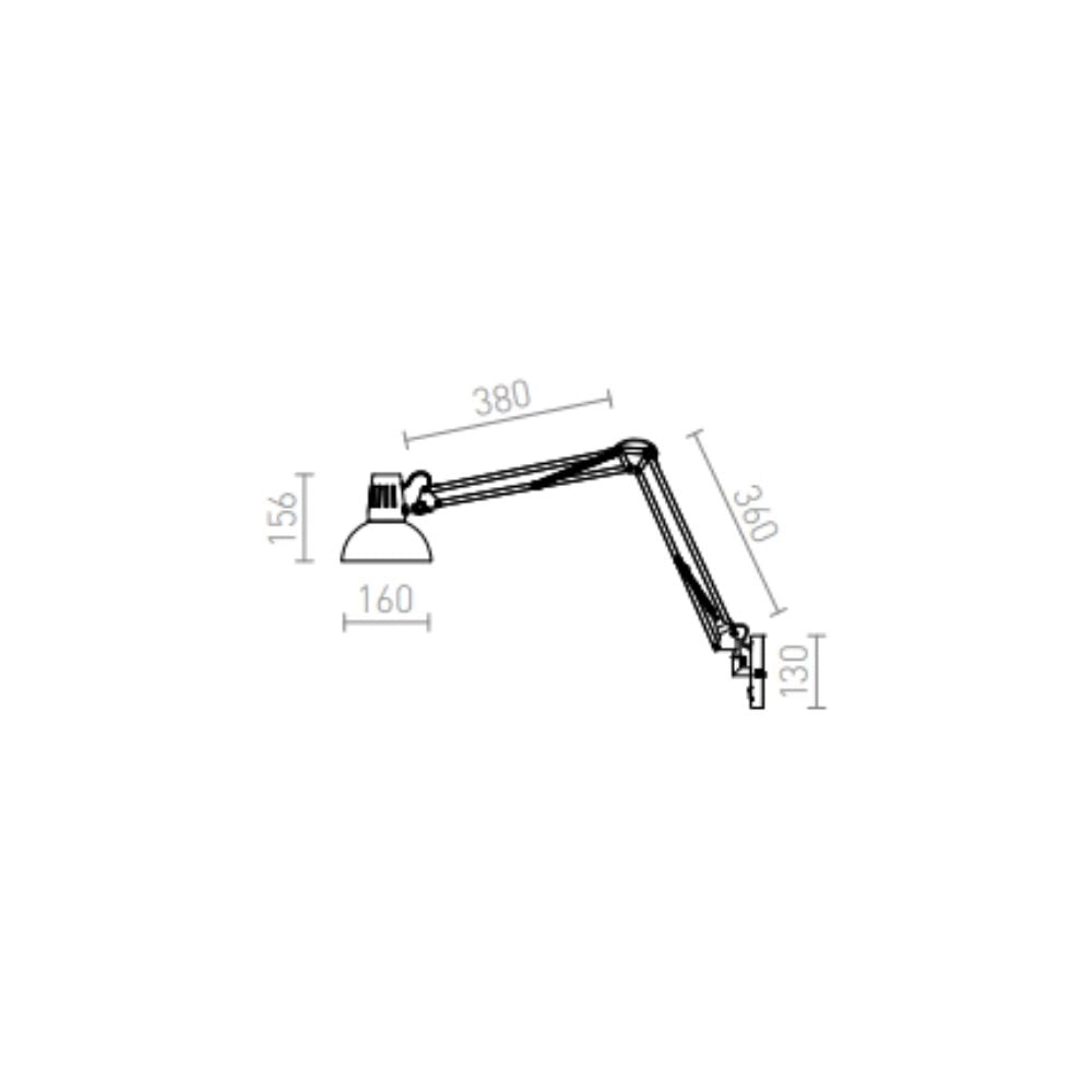 Lampada ANTE parete Nero Rame 230V E27 28W