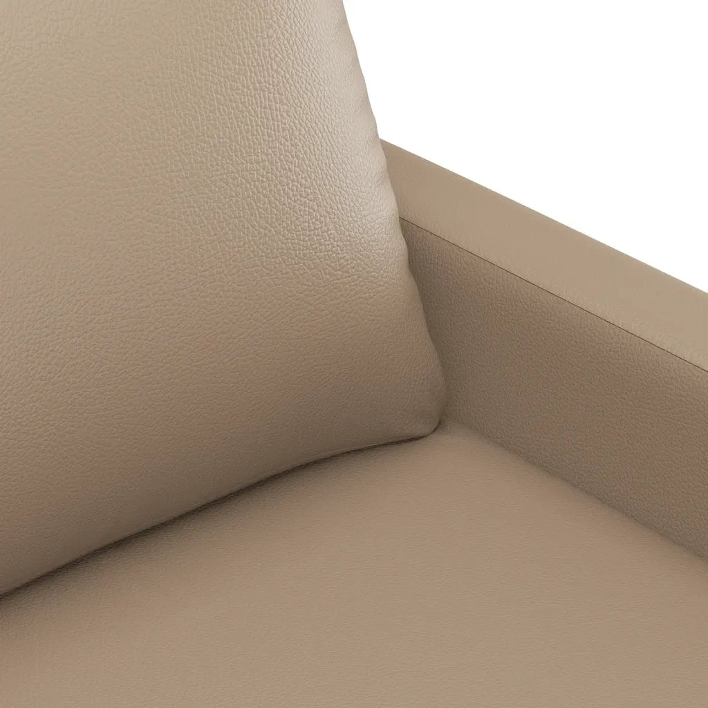 Divano a 2 Posti-Sofa 2 Posti Cappuccino 140 cm in Similpelle 107026