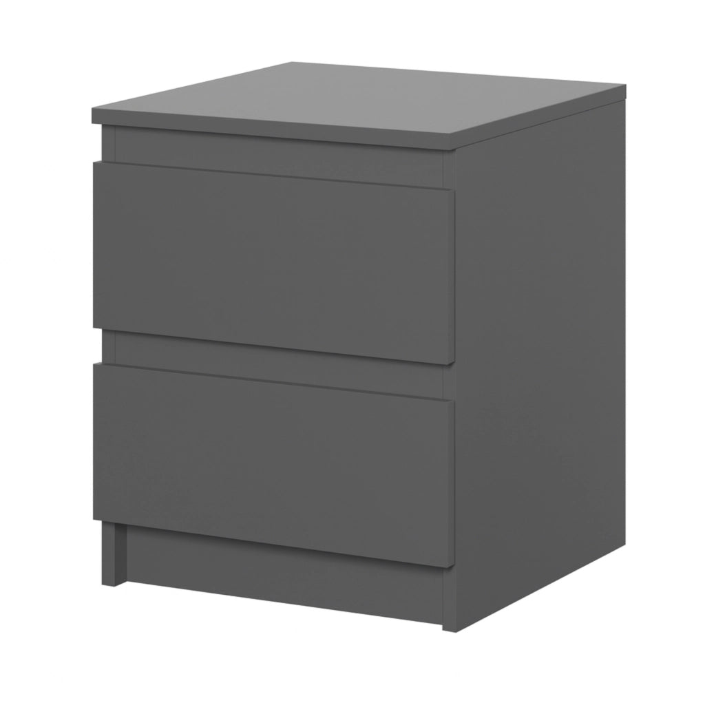 Commode SOLA - Grigio - 2 Cassetti - Larghezza 40 cm, Altezza 50 cm, Profondit? 43 cm