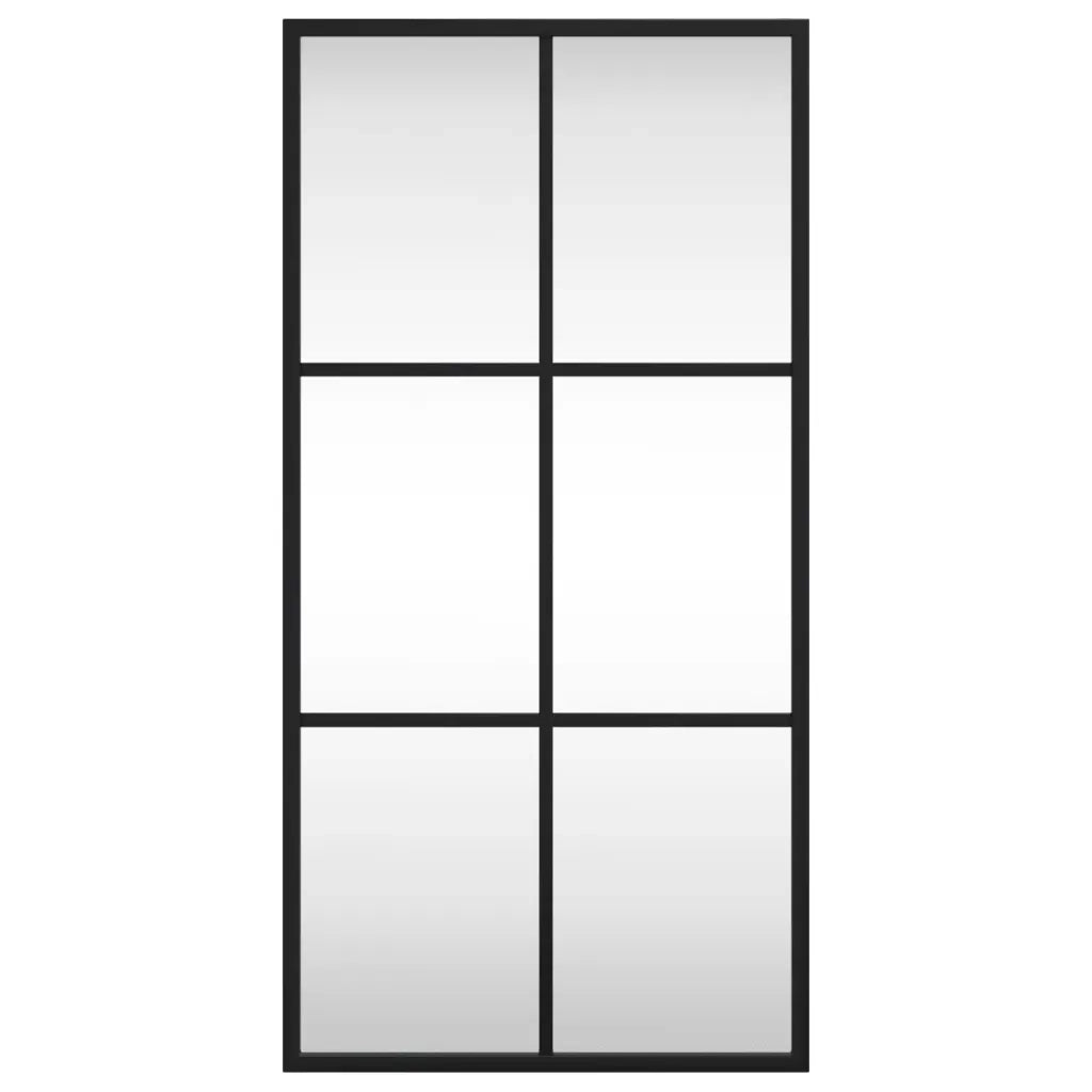 Specchio da Parete | Specchio decorativo Nero 30x60 cm Rettangolare in Ferro