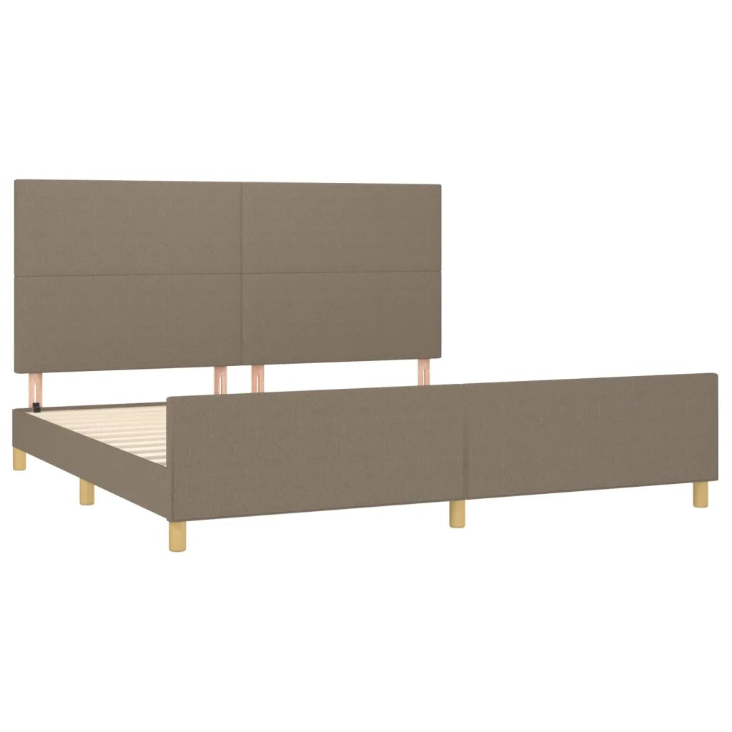 Giroletto senza Materasso Tortora 200x200 cm in Tessuto 3124923