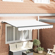 Tenda Retrattile Bianco 350 x 200 cm Tessuto 3329724