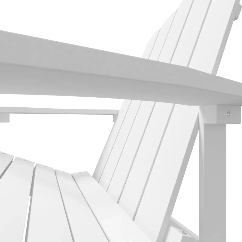 Sedia da Giardino | Sedie da Esterno Adirondack Bianca HDPE
