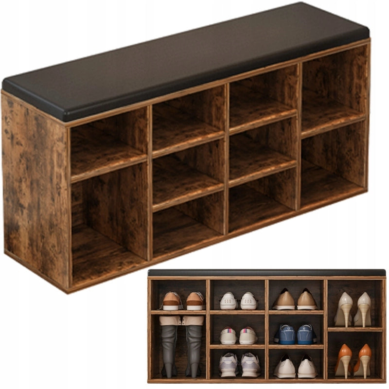 Scarpiera con seduta – stile loft rustico