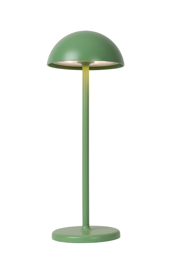 Lampada tavolo esterna verde a batteria LED Lucide