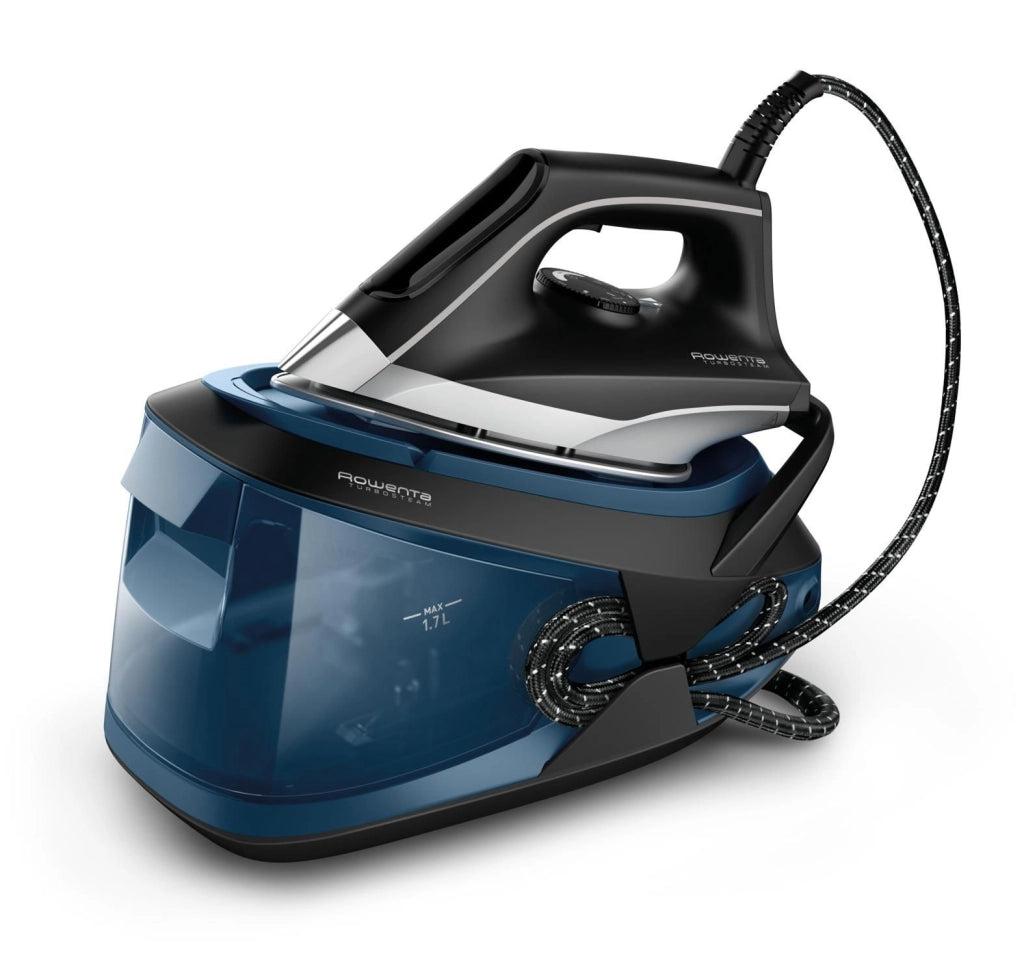 Rowenta VR8322 Turbosteam Ferro da Stiro con Caldaia 2600 W 6.5 bar 120 g-min Serbatoio 1.7 L Piastra Microsteam 400 colore Nero Blu