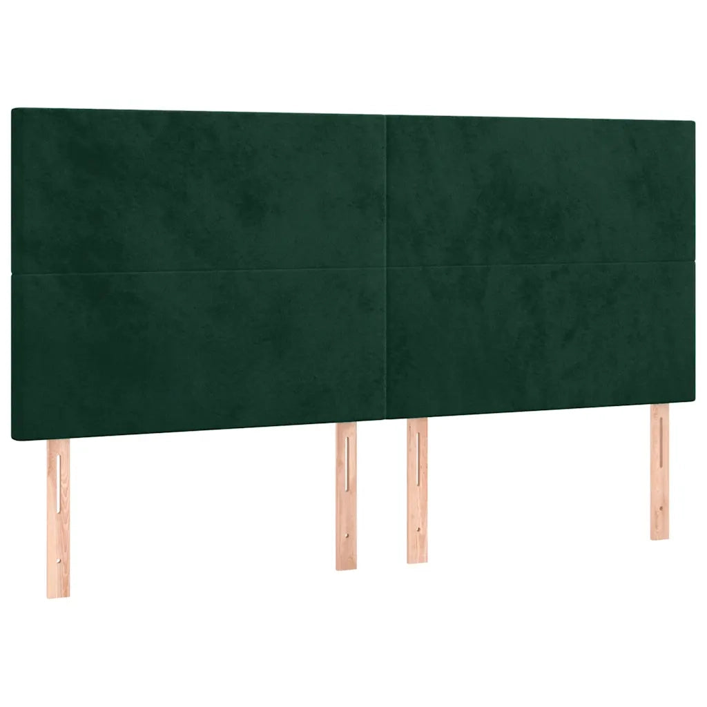 Letto matrimoniale | Letto per adulti | Giroletto con Testiera Verde Scuro 180x200 cm in Velluto