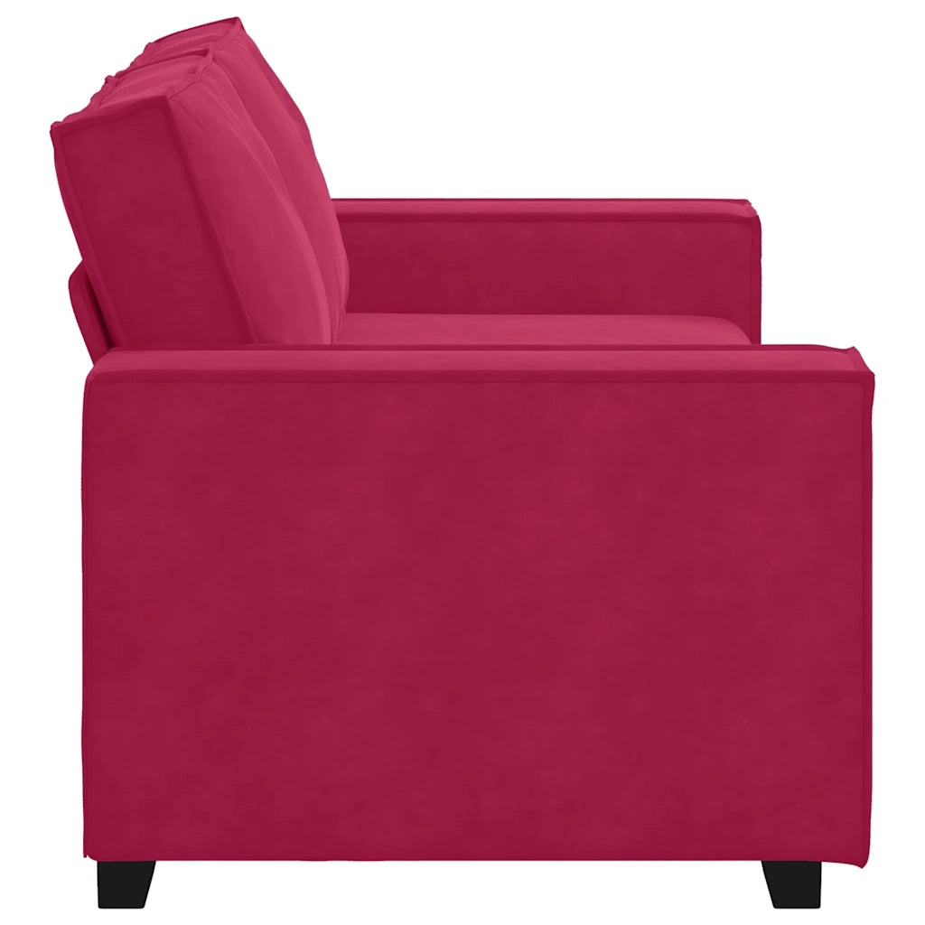 Divano a 2 Posti-Sofa 2 Posti Rosso Vino 140 cm in Velluto 316876