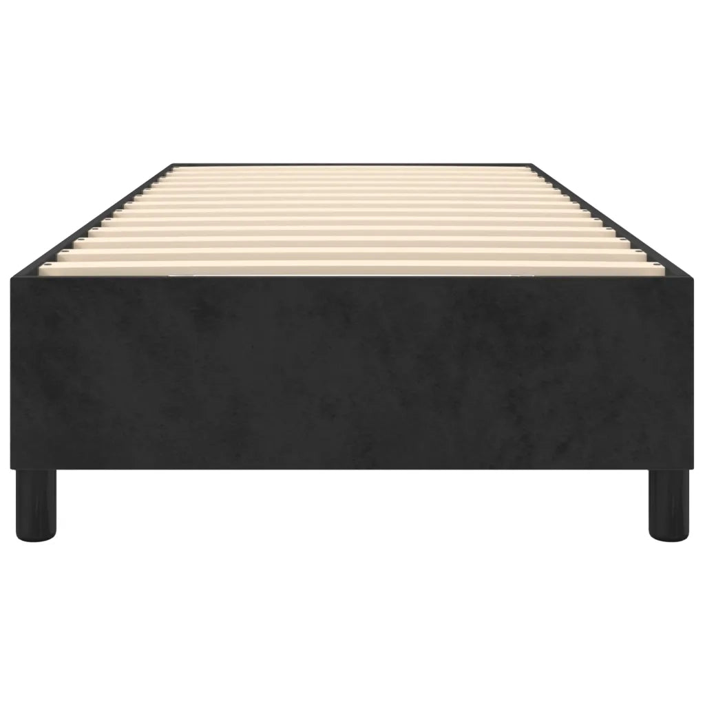 Letto singolo | Letto per adulti | Struttura Letto a Rete a Molle Nero 90x190 cm in Velluto