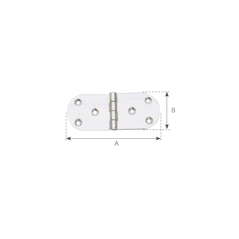 CERNIERA INOX MM.75 X 20 HINGES MM.85X30