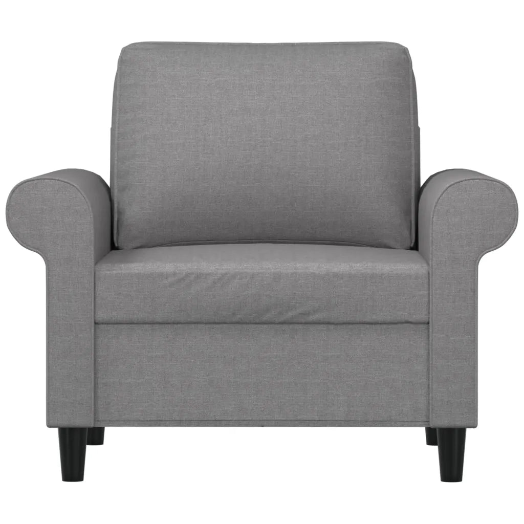 Poltrona Grigio Chiaro 60 cm in Tessuto 349177