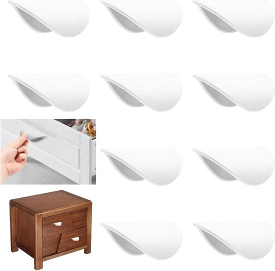 Maniglie per cancelli esterni - maniglie autoadesive - maniglie per porte in vetro - maniglie per carico - maniglie per porte scorrevoli - maniglie per armadi a vetrina - armadi a vetrina - bianco.