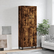 Credenza-Buffet-Armadio da cucina Rovere Fumo  69,5x34x180 cm in Legno Multistrato 512672