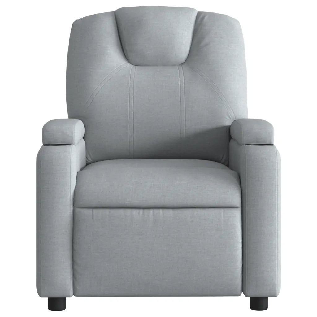 Poltrona Reclinabile in Tessuto Grigio Chiaro 372365