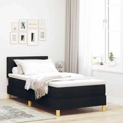 Letto a Sorgente LED con strisce LED Nero 90 x 190 cm Tessuto 3342403