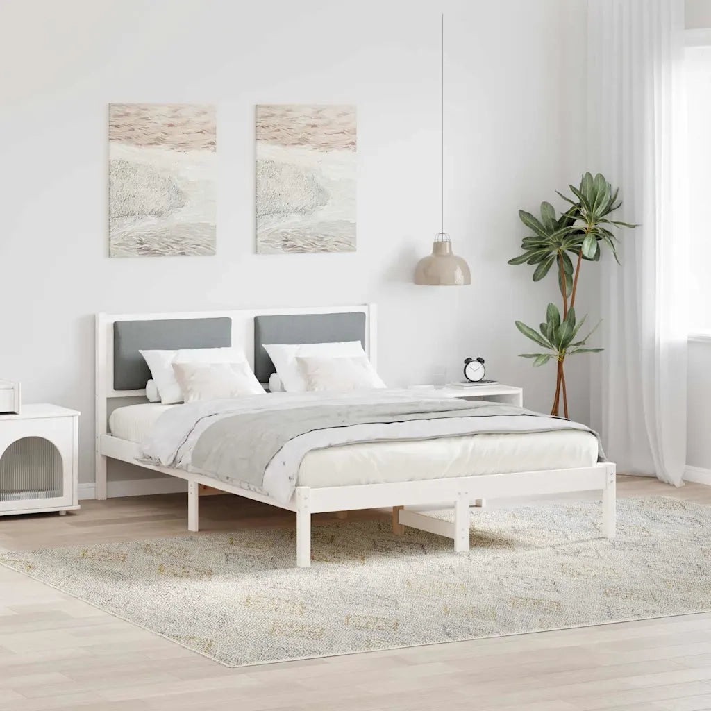 Struttura del letto-Giroletto Grigio chiaro 160 x 200 cm Pino massello 784080