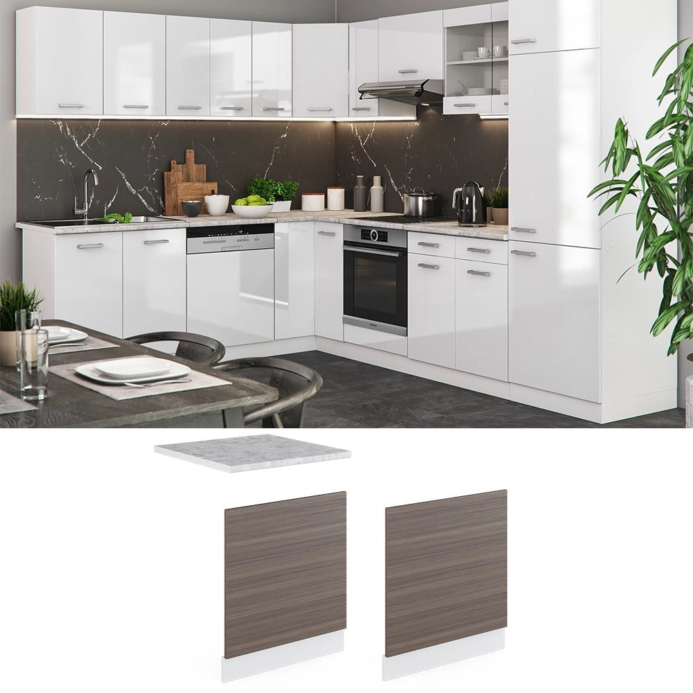 Vicco Pannello frontale Grigio 60 cm , PL Marmo