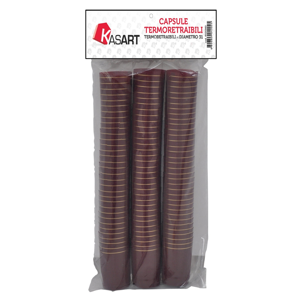 1cf capsule termoretraibili per bottiglie spumante oro - ø33 x  h 55 mm cod:ferx.8026992nlm